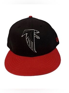 New Era 59Fifty NFL Atlanta Falcons Logo Black/Red Adjustable Snap Back Cap Hat